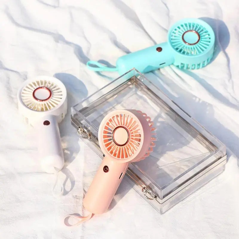 Portable Handheld Fan, Handheld Cooling Fan, 1 Count USB Rechargeable 3-Speed Mini Fan, Small Personal Fan for Women'S Makeup, Student Carry Fan, Outdoor, Travel, Office and Bedroom #Summerwins #Dealsforyoudays
