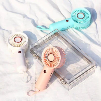 Portable Handheld Fan, Handheld Cooling Fan, 1 Count USB Rechargeable 3-Speed Mini Fan, Small Personal Fan for Women'S Makeup, Student Carry Fan, Outdoor, Travel, Office and Bedroom #Summerwins #Dealsforyoudays