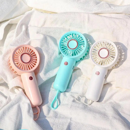 Portable Handheld Fan, Handheld Cooling Fan, 1 Count USB Rechargeable 3-Speed Mini Fan, Small Personal Fan for Women'S Makeup, Student Carry Fan, Outdoor, Travel, Office and Bedroom #Summerwins #Dealsforyoudays