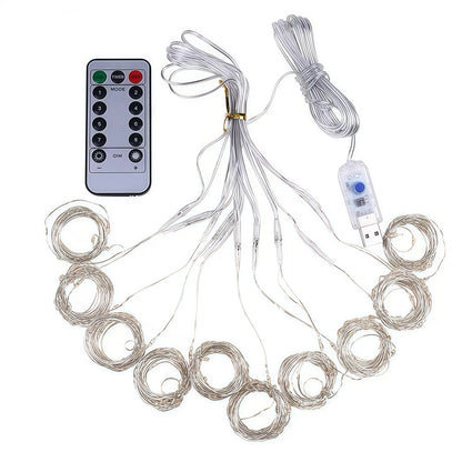 Usb-Powered LED Curtain Light String with Remote Control - 8 Lighting Modes, 3M*2M Festive Decorative Light for Weddings, Bedroom Aesthetic Home Decor