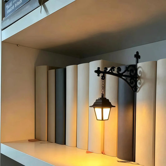 Ghost Library Lantern Decorative Bookshelf Lighting, 1PCS | Halloween Vintage Reading Book LED Nightlight, Hanging Library Insert Panel, Novel Lover Gift, Halloween Study Room Decor