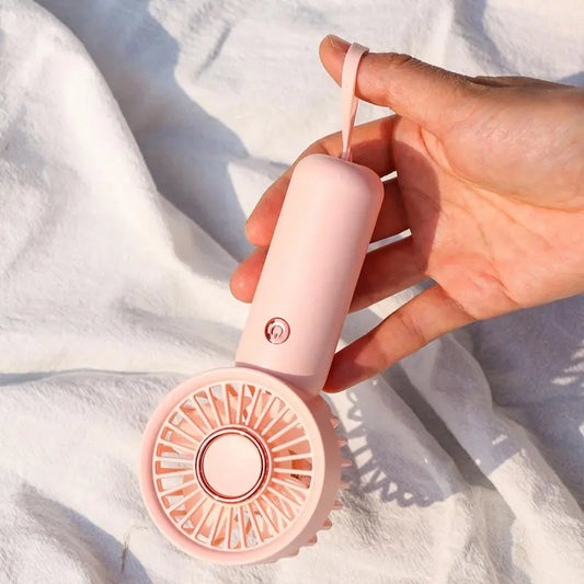 Portable Handheld Fan, Handheld Cooling Fan, 1 Count USB Rechargeable 3-Speed Mini Fan, Small Personal Fan for Women'S Makeup, Student Carry Fan, Outdoor, Travel, Office and Bedroom #Summerwins #Dealsforyoudays