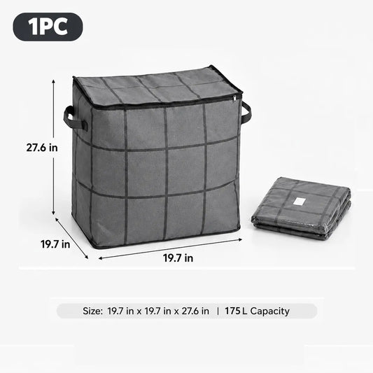 Large XXL Storage Bins, Zippered Non-Woven Fabric Organizer for Bedroom Closet Storage, Clothes & Bedding, Alternative to Moving Boxes, Extra Large, Closet Storage Bins, Fabric Storage Units
