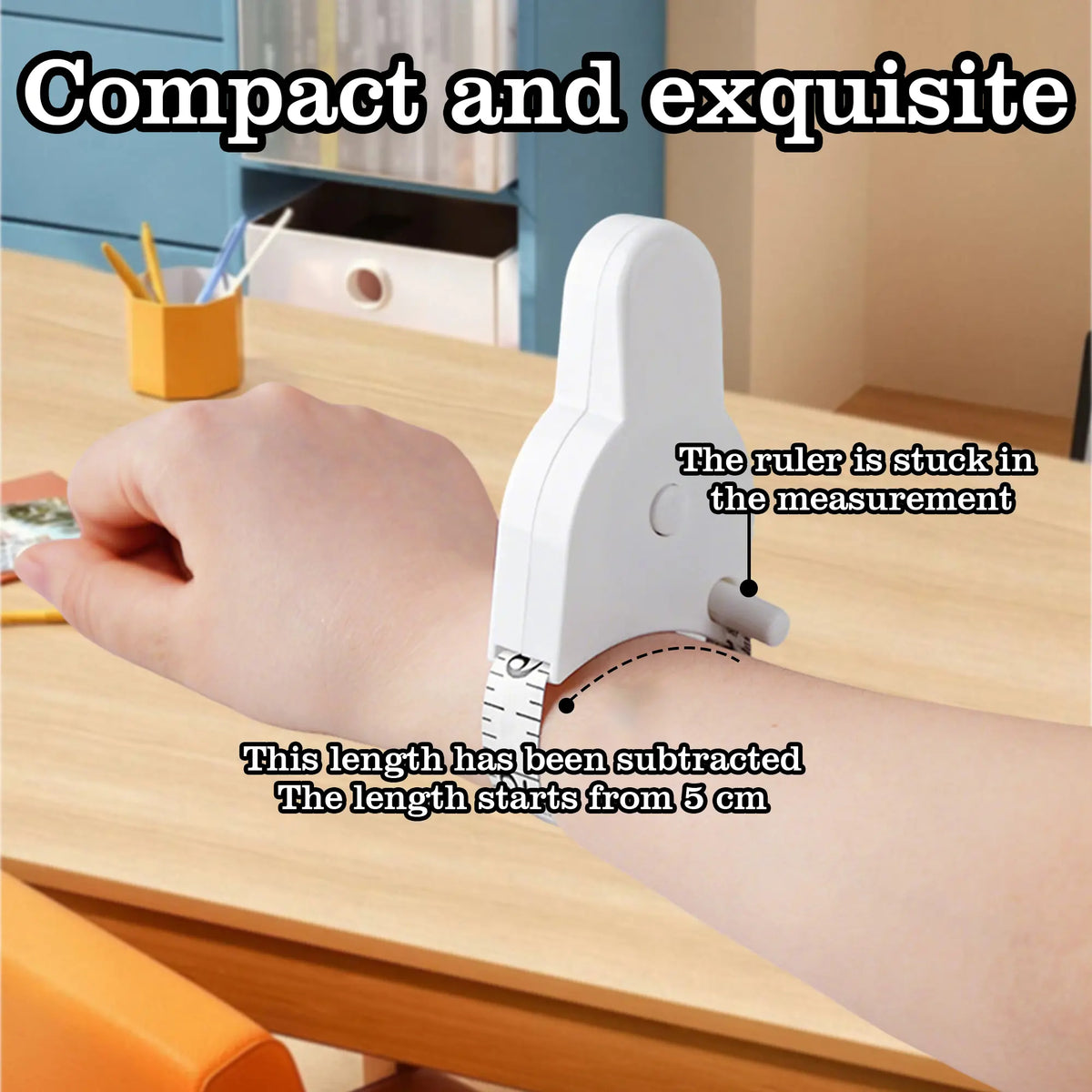 Retractable 60 Inch Body Measuring Tape, White 3D Automatic Lock for Waist/Hip Accuracy