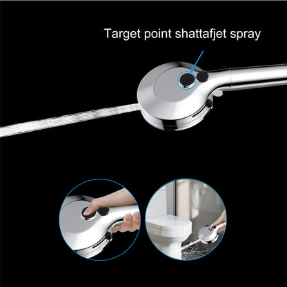 Upgraded 11-Mode High-Pressure Shower Head Filter with Multi-Layer Filter, Dual Spray Guns, ABS Plastic Construction, Included Hose and Bracket - Easy Installation