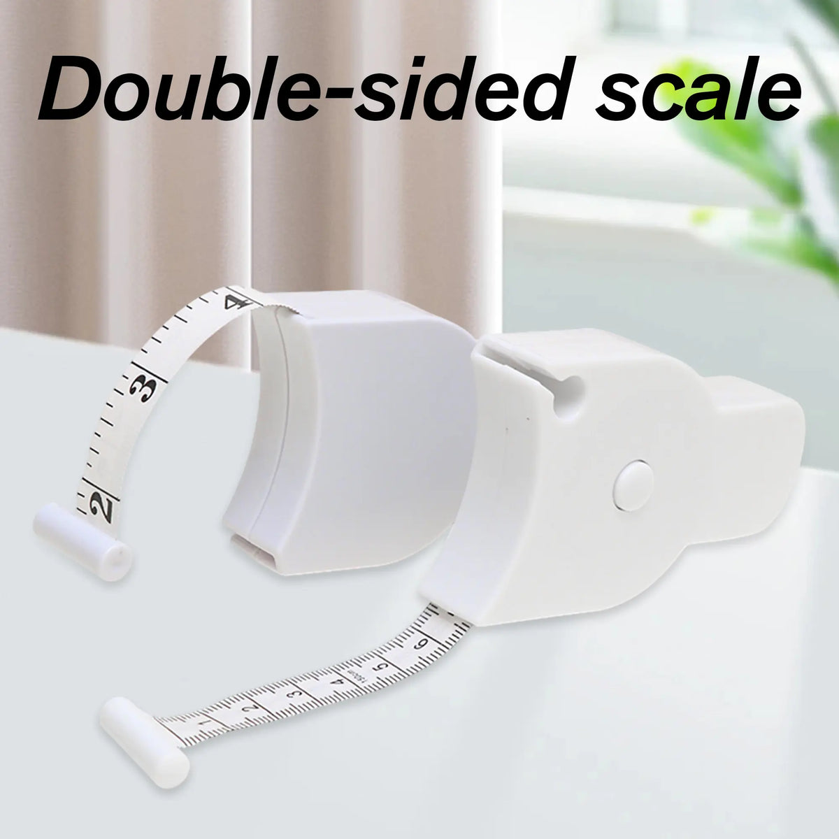 Retractable 60 Inch Body Measuring Tape, White 3D Automatic Lock for Waist/Hip Accuracy