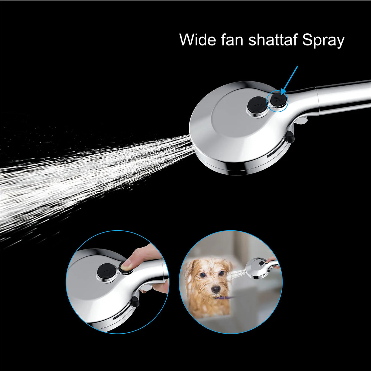 Upgraded 11-Mode High-Pressure Shower Head Filter with Multi-Layer Filter, Dual Spray Guns, ABS Plastic Construction, Included Hose and Bracket - Easy Installation