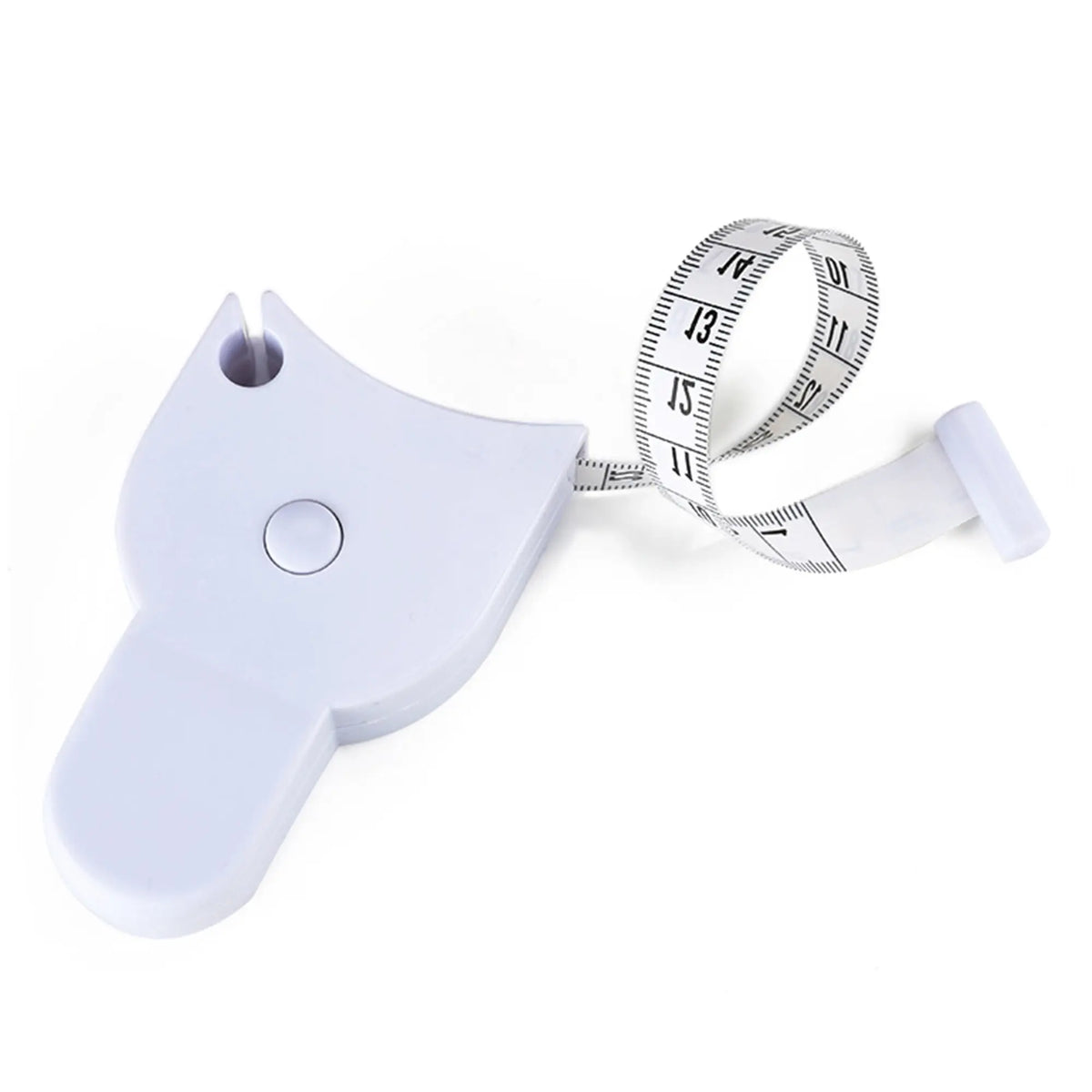 Retractable 60 Inch Body Measuring Tape, White 3D Automatic Lock for Waist/Hip Accuracy