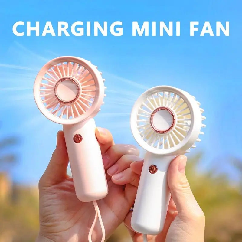 Portable Handheld Fan, Handheld Cooling Fan, 1 Count USB Rechargeable 3-Speed Mini Fan, Small Personal Fan for Women'S Makeup, Student Carry Fan, Outdoor, Travel, Office and Bedroom #Summerwins #Dealsforyoudays